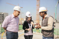 Architect with hard hat